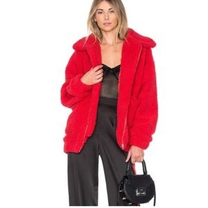 I.AM.GIA Red Teddy Coat